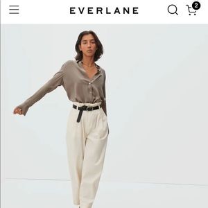 Everlane silk button down